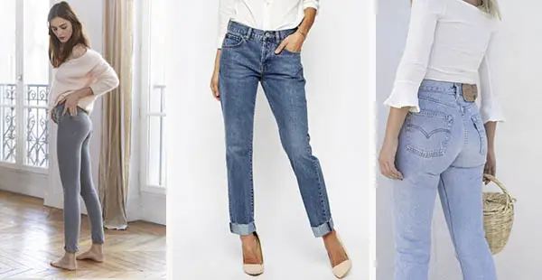 Mujeres glúteos pequeños  luciendo sus jeans