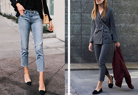 Ser elegante en zapatos ballerinas